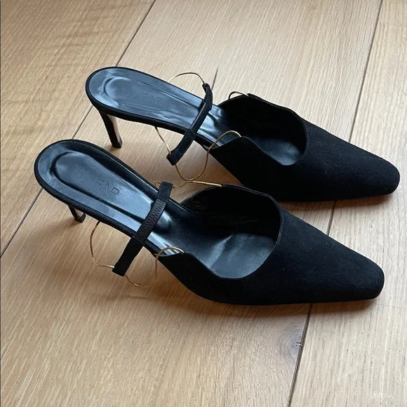 BY FAR Black Mules with Gold Accents - Picture 2 of 4